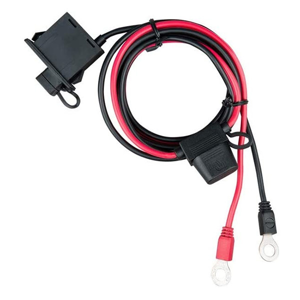 Kablar med kontaktdon och säkring, avsedda för batteriindikator.