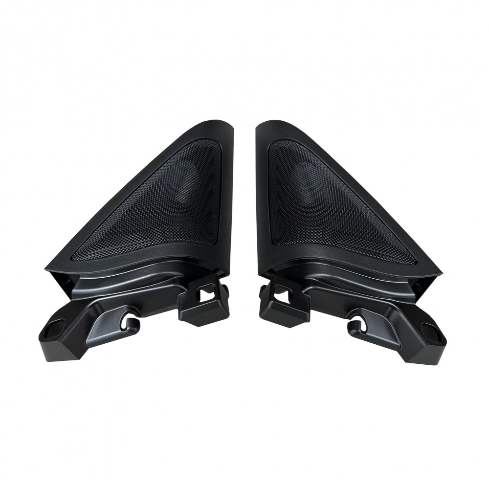 BMW original diskantlist G26, par, svart plast med nätdelar för ljudsystem.