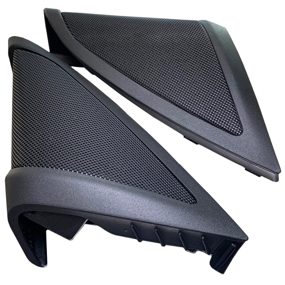 Original BMW diskantlist för G30/G31, två stycken, svart plast med galler.