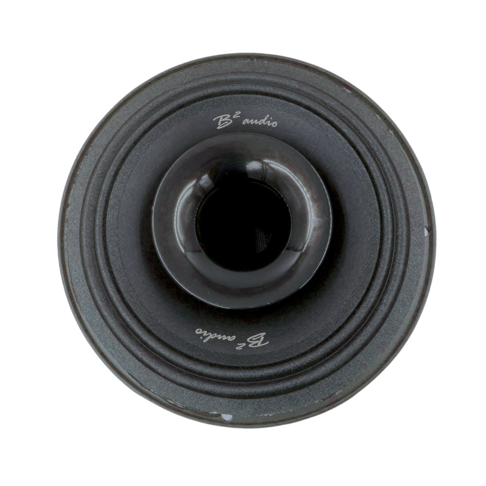 SPL-koaxialhögtalare med 8 tum enhet, rund design och svart finish.