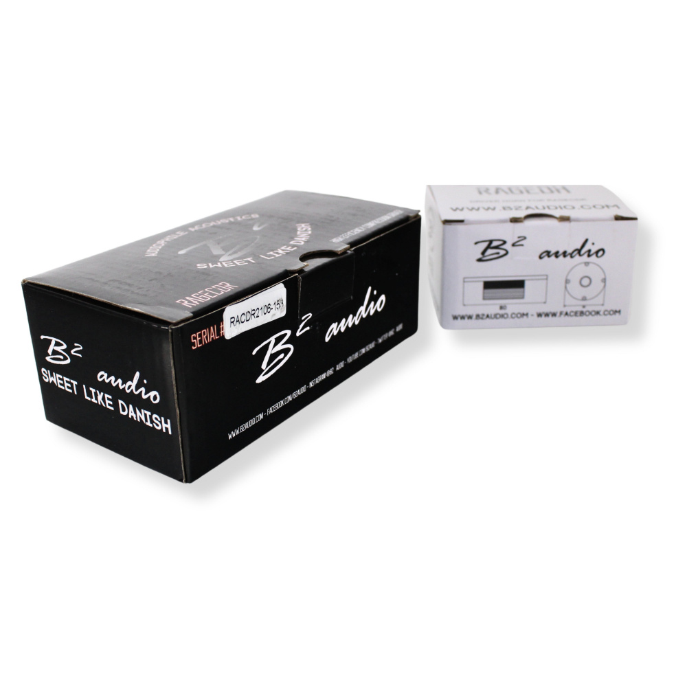 Förpackningar för B2 Audio Rage CDR horndiskant.