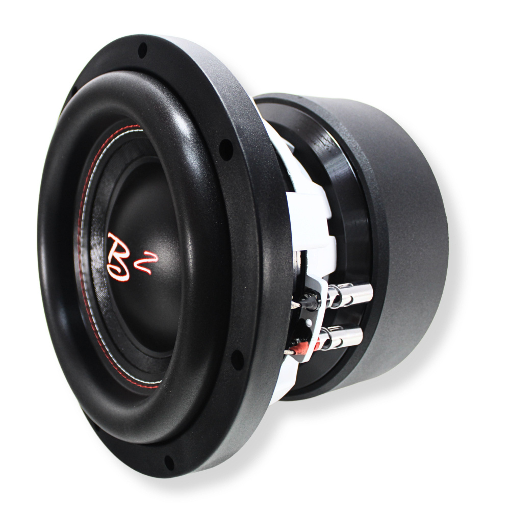 Ett 10-tums baselement med svart ram och röd detalj.