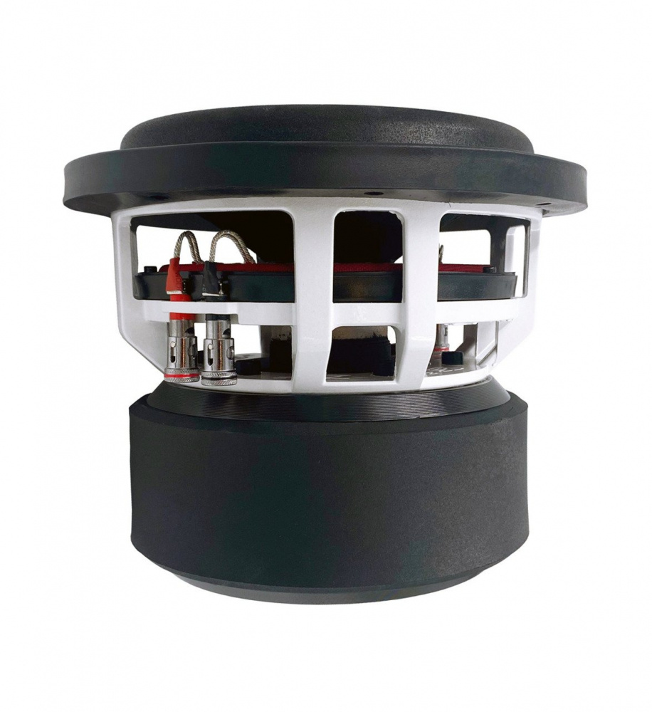 8-tums baselement med en robust design och synliga anslutningar.