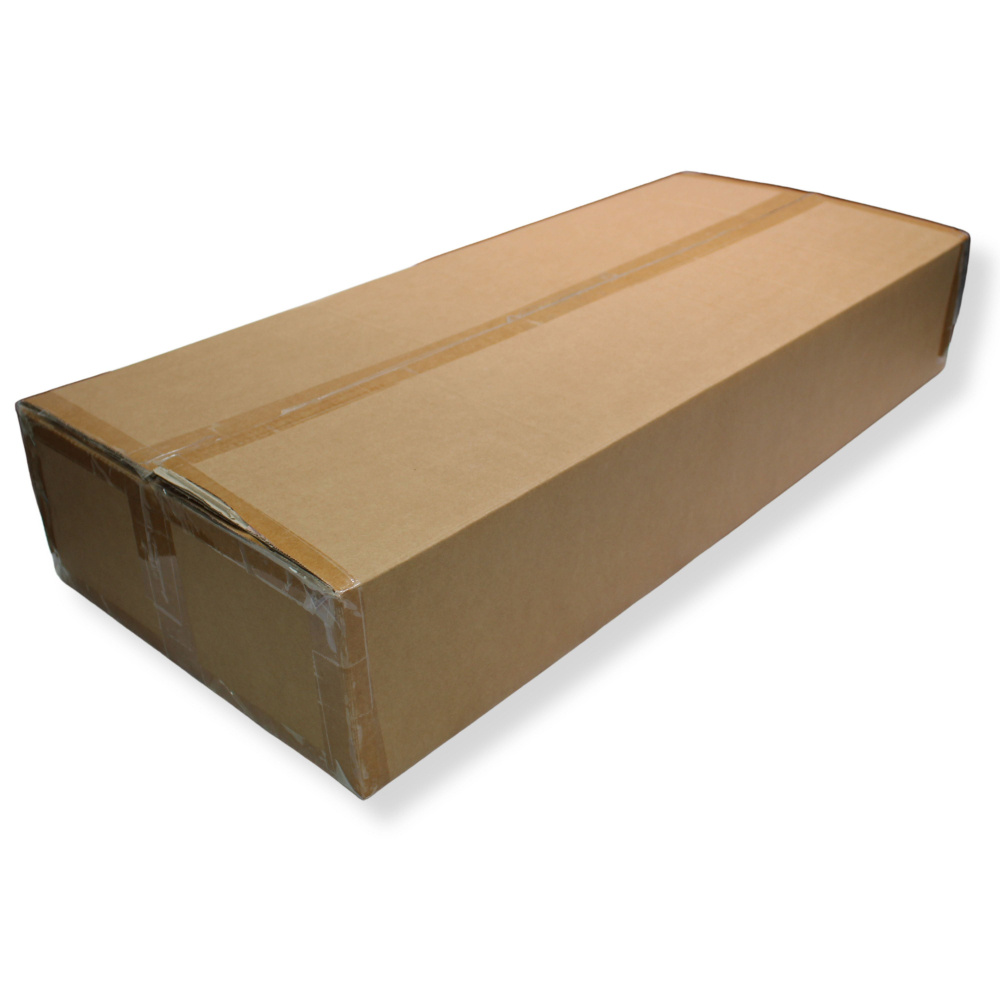 En brun kartong, troligtvis för en ljudprodukt.