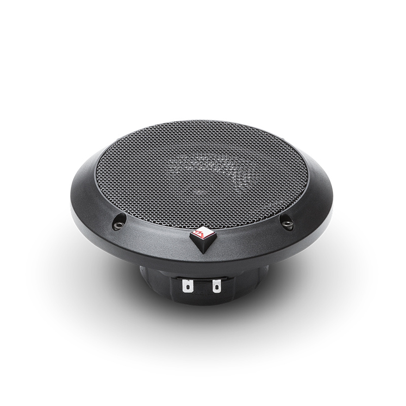 Högtalare med rund design, svart korg och galler, 5.25 tum.