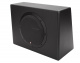 Rockford Punch P300 10\ En svart aktiv baslåda med en 10-tums högtalare.