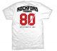 Rockford Fostgate Vit T-shirt med Svart/Röd RF Logga 