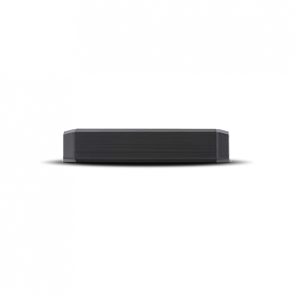 En platt monoblock förstärkare med en modern design.