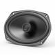 Helix Compose CB C690.2-S3, 6x9 tums koaxialhögtalare En oval koaxialhögtalare med svart ytfinish och ett centralt element.