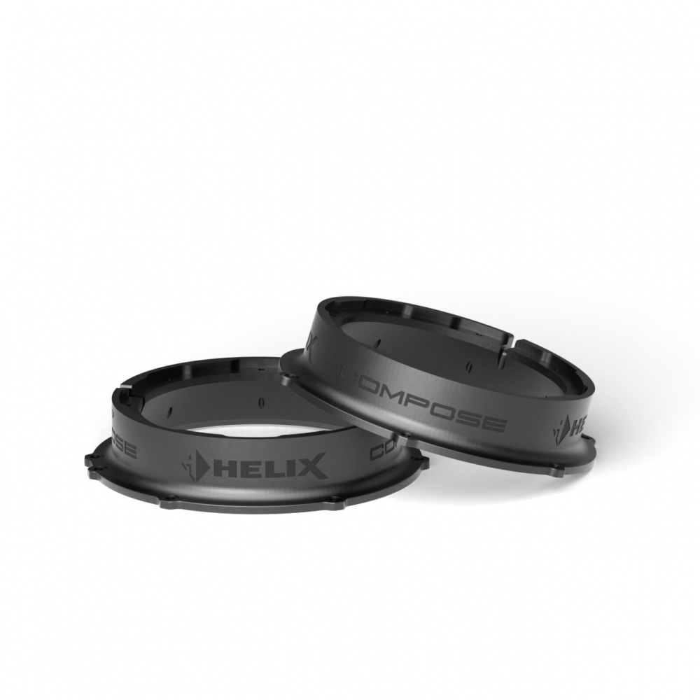 Två svarta fästen för Helix Compose till VW.