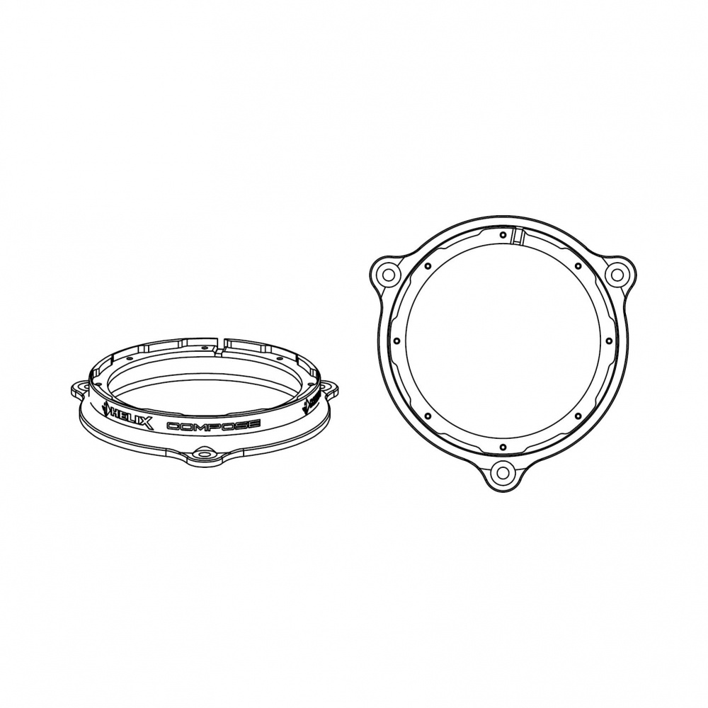 Adapterring för montering av högtalare i Renault.