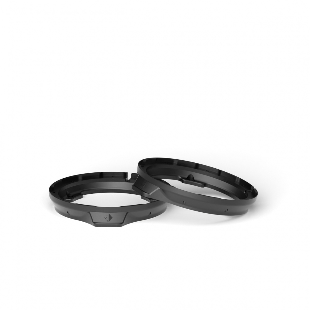 Två svarta monteringsringar för Helix Compose CFMK165 MB.3 FlexMount.