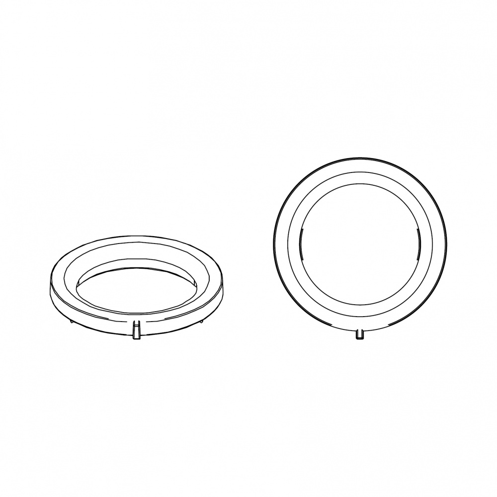 En rund flexibelt monteringsadapter för BMW & Mini.