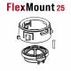 Helix Compose CFMK25 FIAT.1 FlexMount till Fiat Illustration av Helix Compose CFMK25 FIAT.1 FlexMount till Fiat.