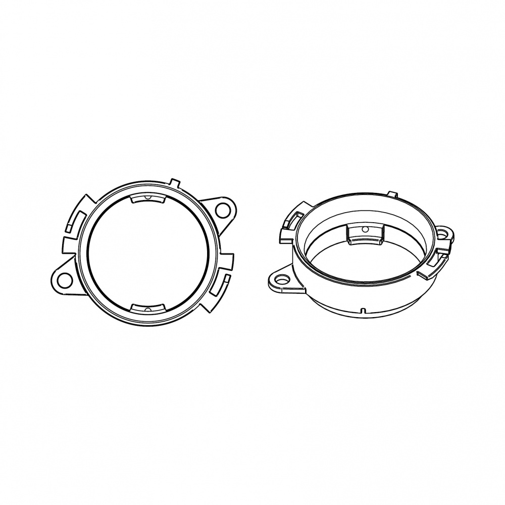 Monteringstillbehör för Peugeot/Citroën, två delar i plast.