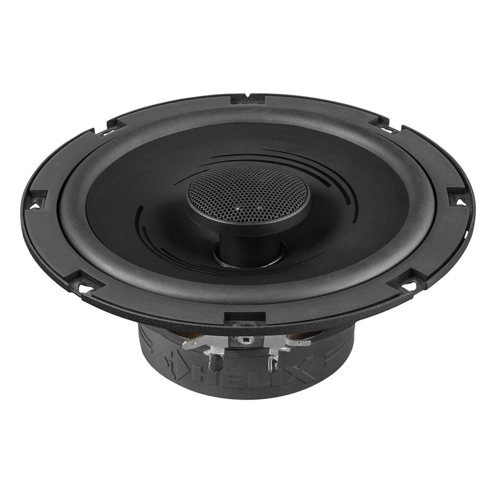 Koaxialhögtalare med svart design och central diskant. 6.5 tum storlek.