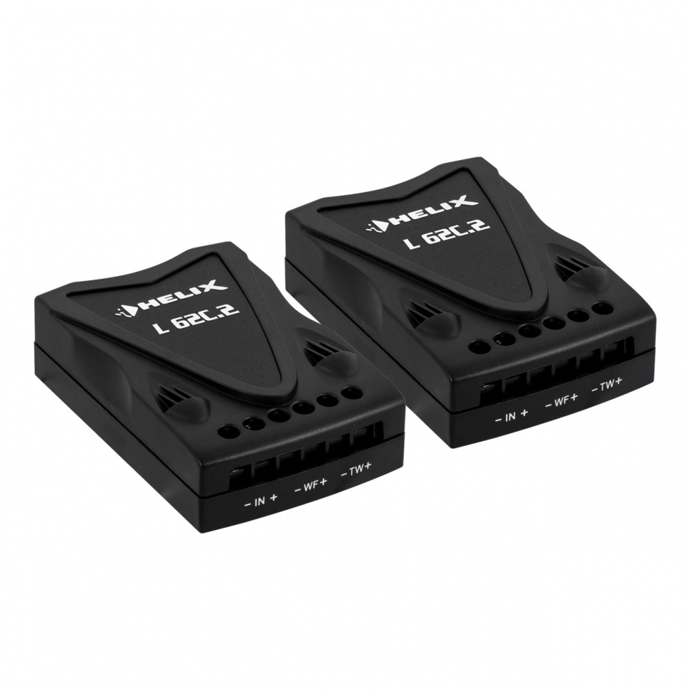 Högtalarkit med två svart lådor, 6.5 tum, 2-vägs system.