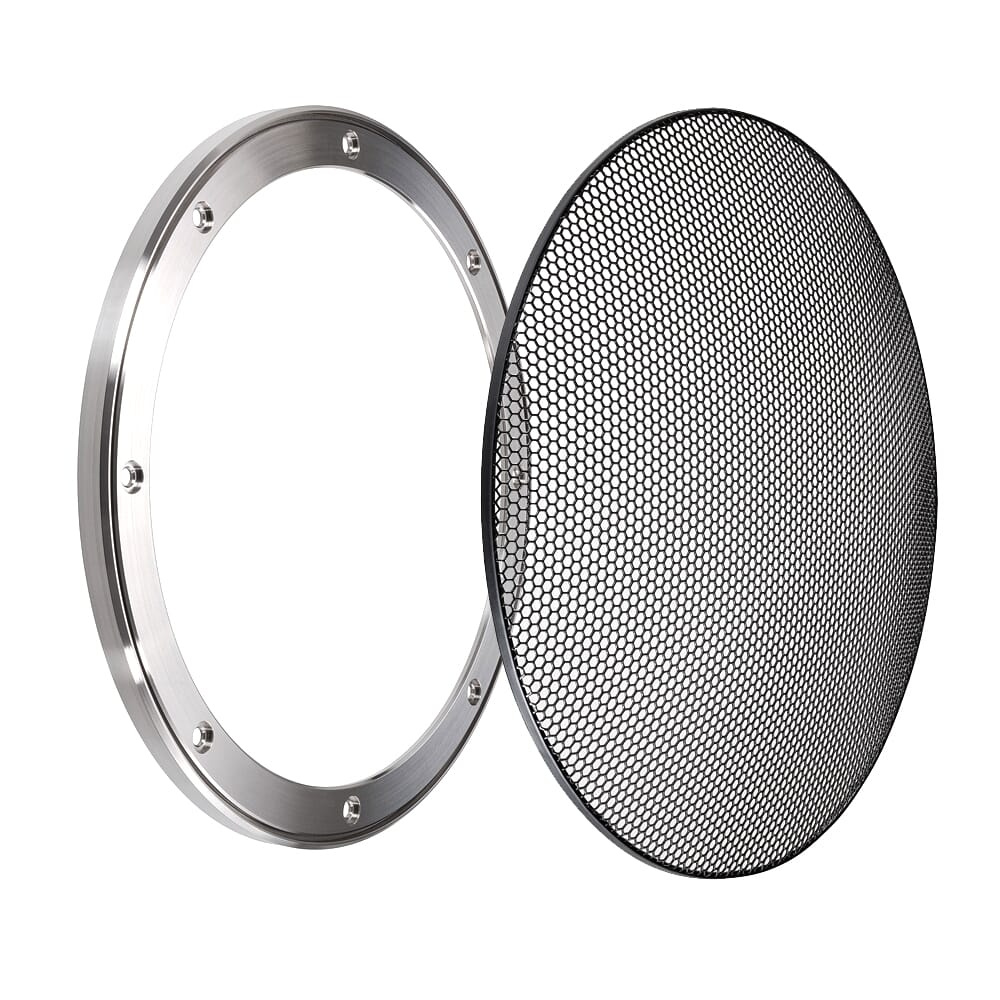 Monteringsring i rostfritt stål med nätgaller, designad för ML10 SUB.