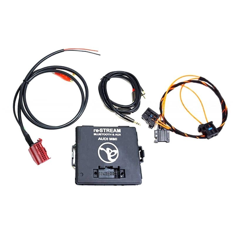 Adapter med kablar för Bluetooth och AUX till Audi MMI.