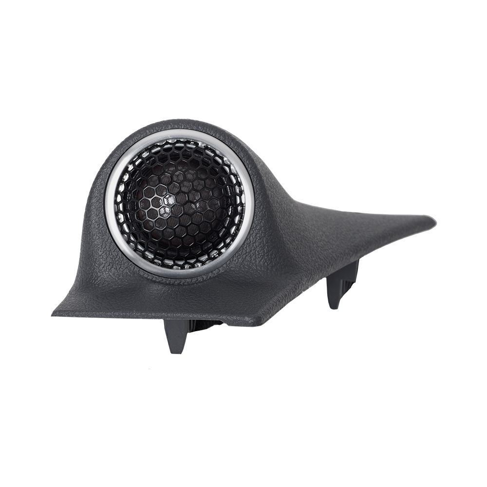 Modellanpassad högtalarlåda för Mercedes Sprinter, svart med galler.