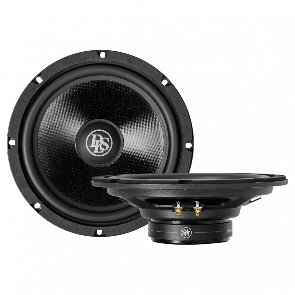 8 tum midbas/mellanregister, svart kon, 3 Ohm, för ljudsysteminstallationsanvändning.