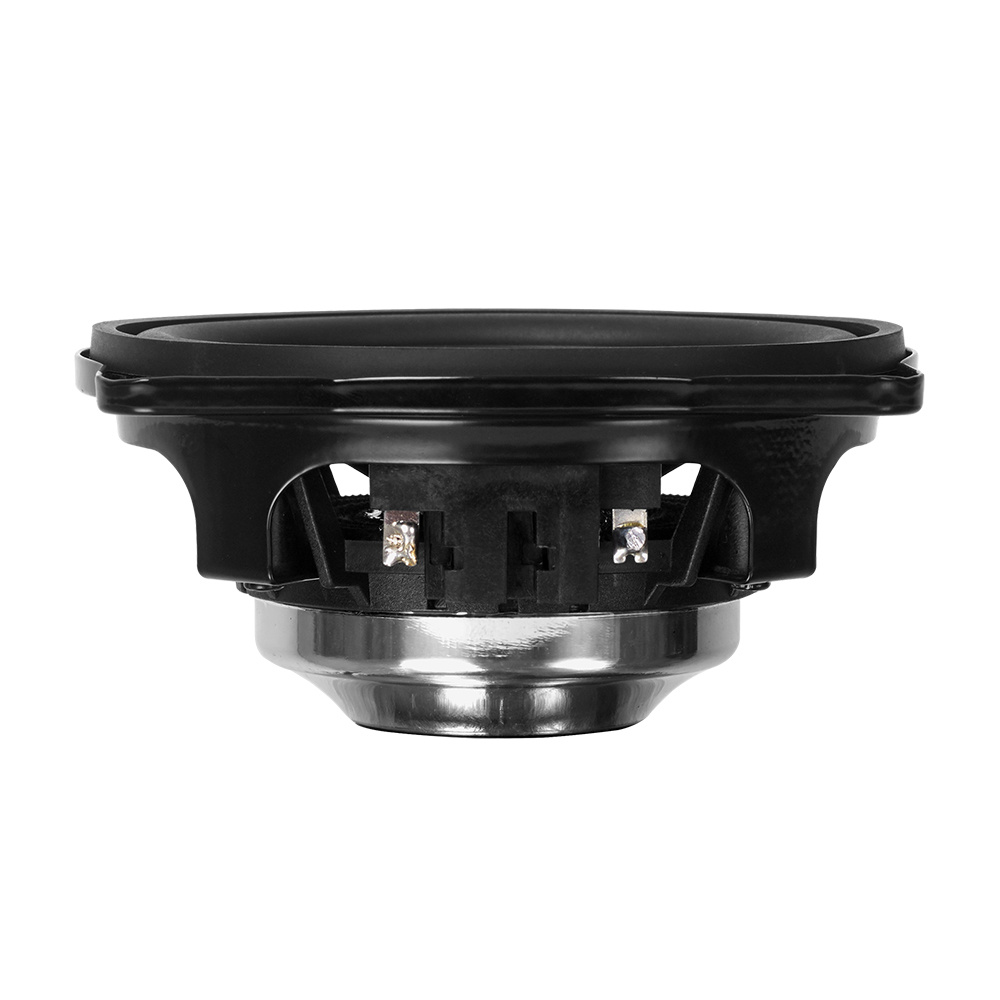 Mellanregisterhögtalare med 4 tum diameter och slitstark konstruktion.