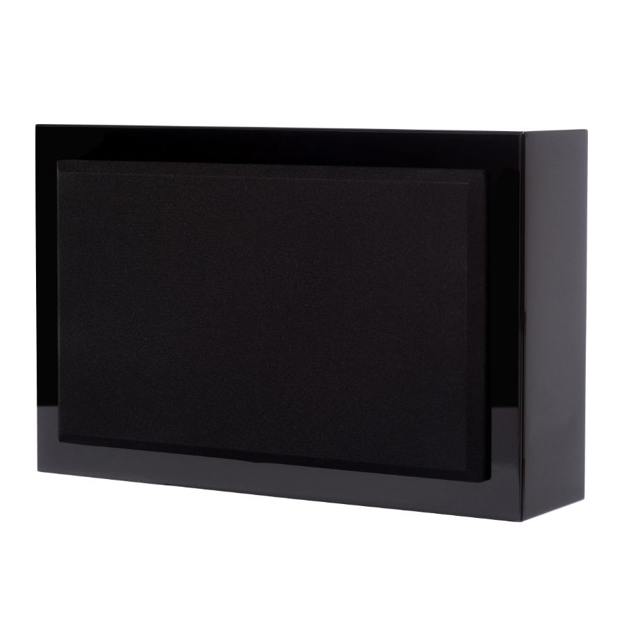 DLS Flatsub 8.2 vägghängningsbar aktiv subwoofer, pianosvart