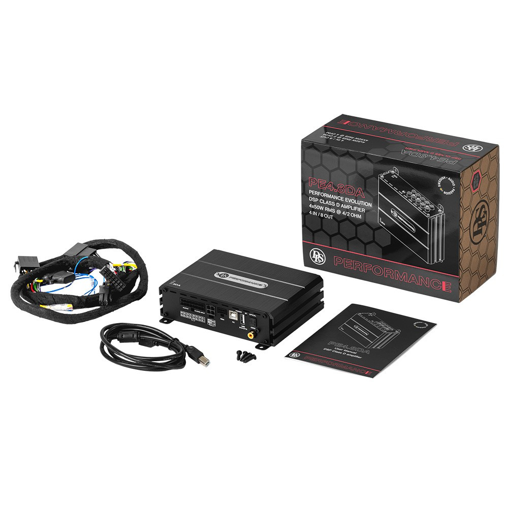 DLS PE4.8DA, 8-kanalig DSP med inbyggd förstärkare och Bluetooth