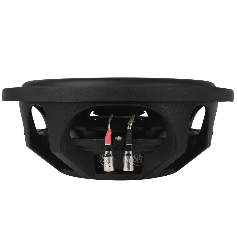 Slimmad 12-tums bas med svart hölje och anslutningar.