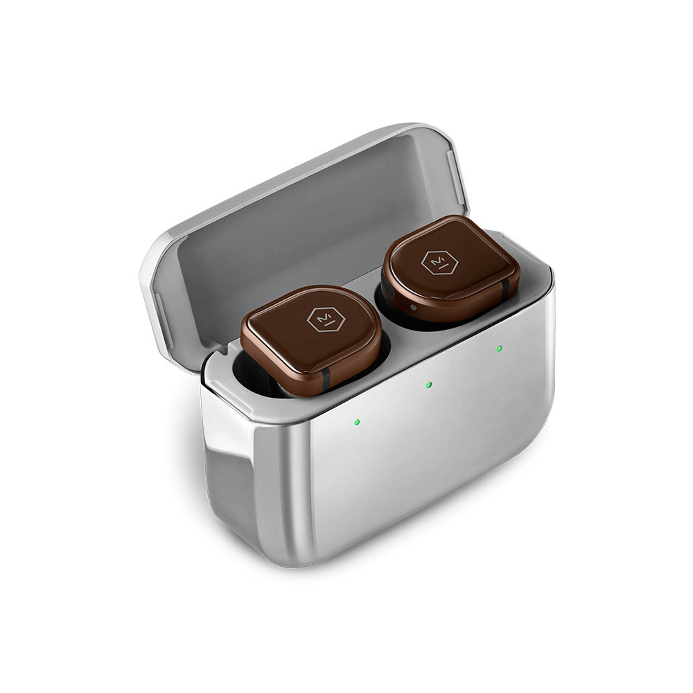 Master & Dynamic MW08 helt trådlösa brusreducerande in-ear hörlurar, brun