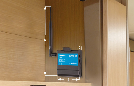 Trådlös router med antenn, designad för 3G/4G och Wi-Fi-anslutning.