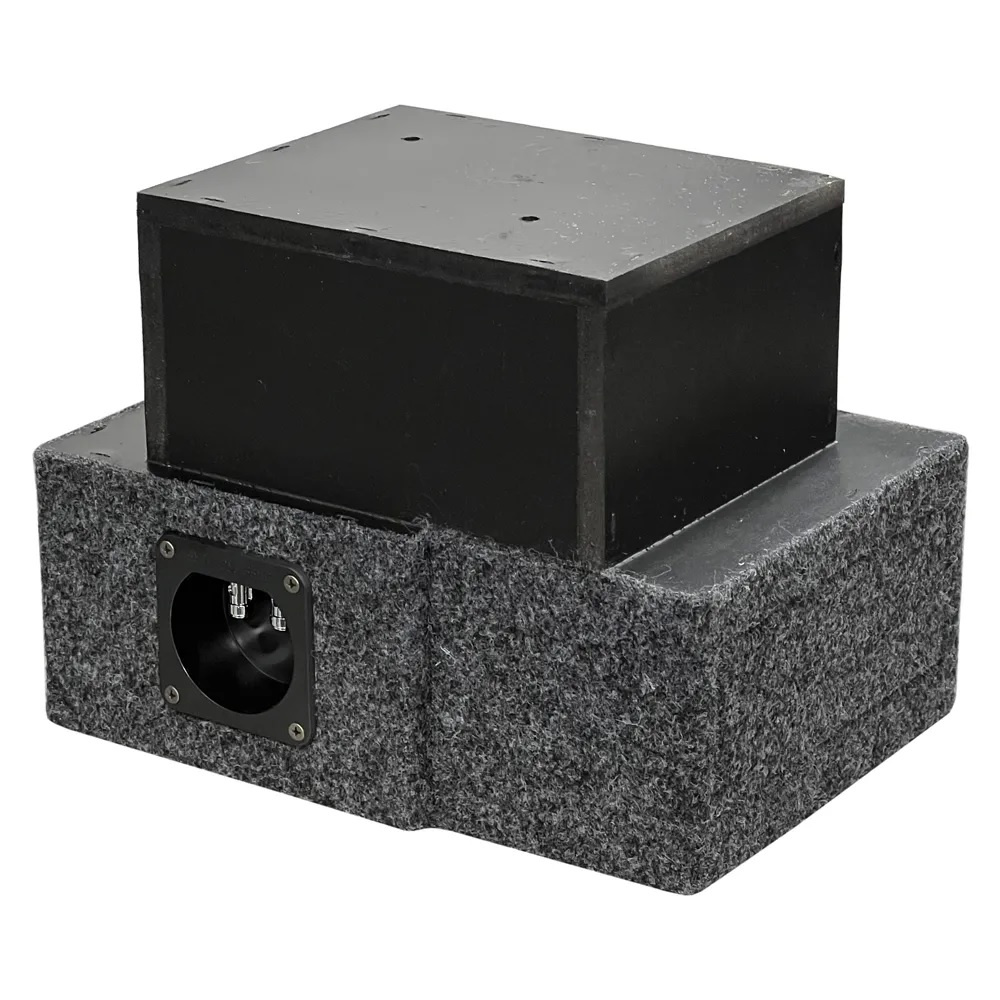 Modellanpassad tom baslåda för ID. BUZZ Cargo med svart och grå klädsel.