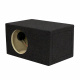 BB BOX 8\ Tom baslåda i svart med en rund öppenhet för högtalare.
