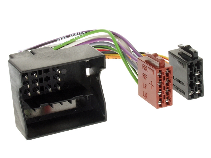 Kabelanslutning för ISO-kontakt, användes för bilstereoinstallation.