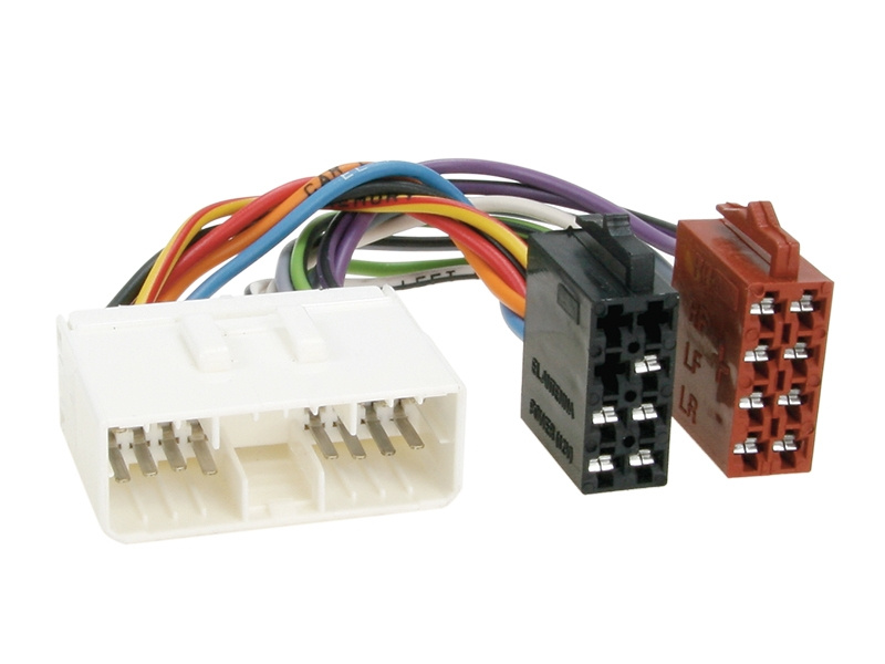 Tre kablar med plugganslutningar för ISO-kontakt.