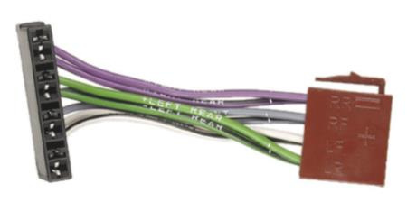 En universalkontakt med flera kablar för ISO-DIN installation.