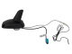 ACV Takantenn Shark AM/FM Fakra Z(m) 12V En svart takantenn med kabel och anslutning för bilradio.