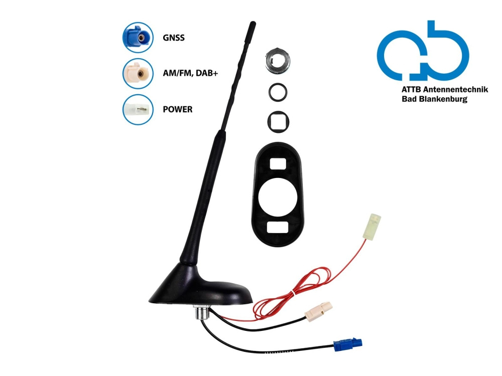 Takantenn AM/FM DAB+ GNSS aktiv