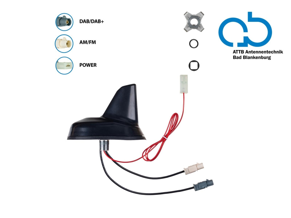Takantenn AM/FM DAB+ Shark 12V extern