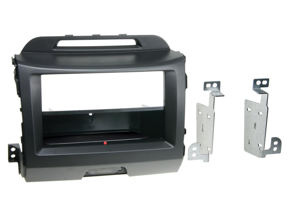 Monteringsram 2-DIN Kia Sportage 2010-2016, mörkgrå