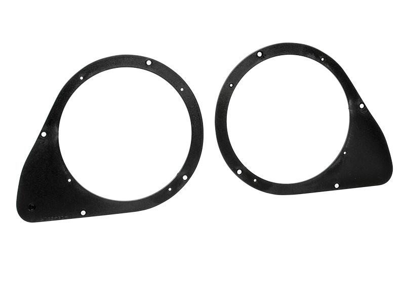 Högtalaradapter för 6,5 tum högtalare, svart plast.