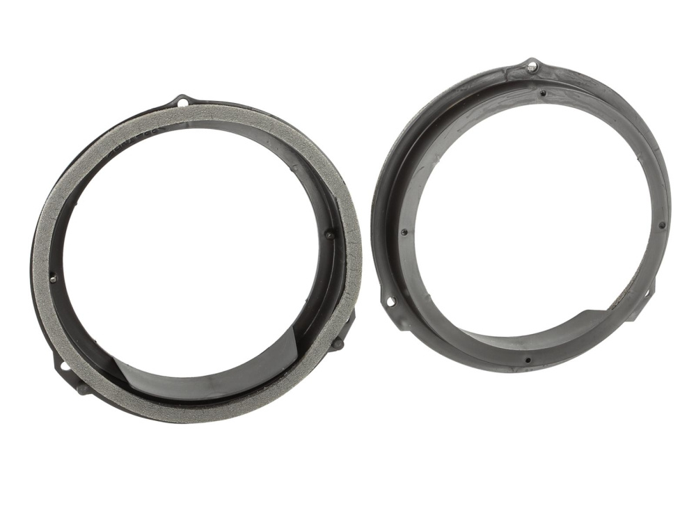 Högtalaradapter för Ford/Jaguar, Ø165mm, två ringar i svart plast.