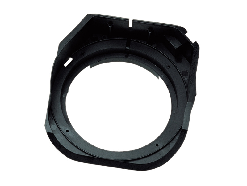 Högtalaradapter för Mercedes C-klass 1993, svart plast, rund form.