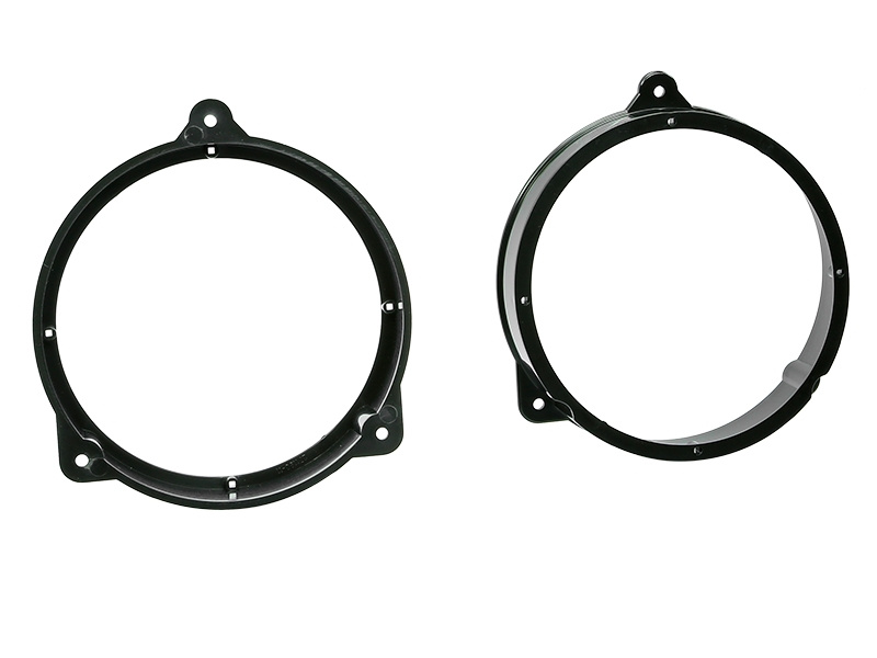 Högtalaradapter för Mercedes CLK, rund, svart plast, två delar.