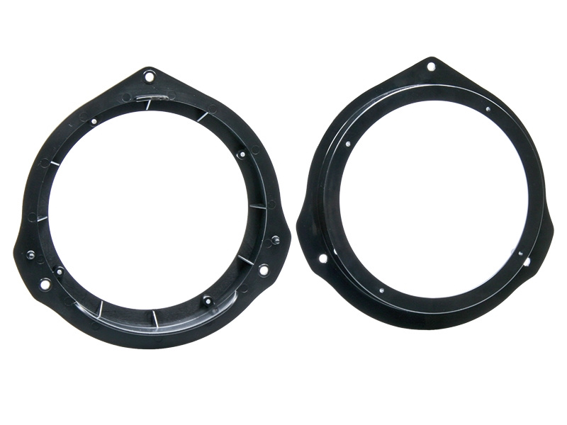 Högtalaradapter för Mercedes C-klass 2007, svart plast, två ringar.