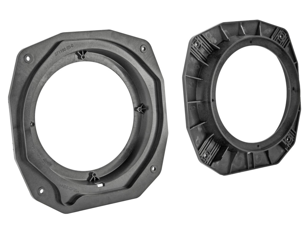 Högtalaradapter för Mercedes SLK R172, Ø165mm, i svart plast.