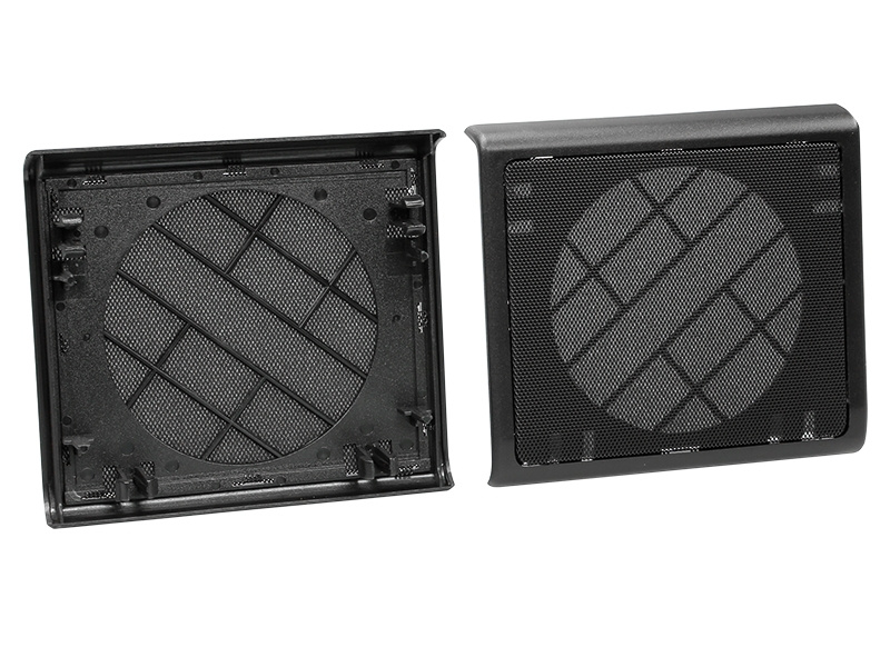 Högtalargaller för Volvo 850, två svarta ramar med nät.