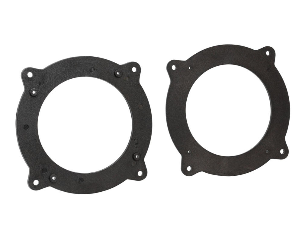 Svarta högtalaradaptorer, 130mm till 100mm, 2-pack.