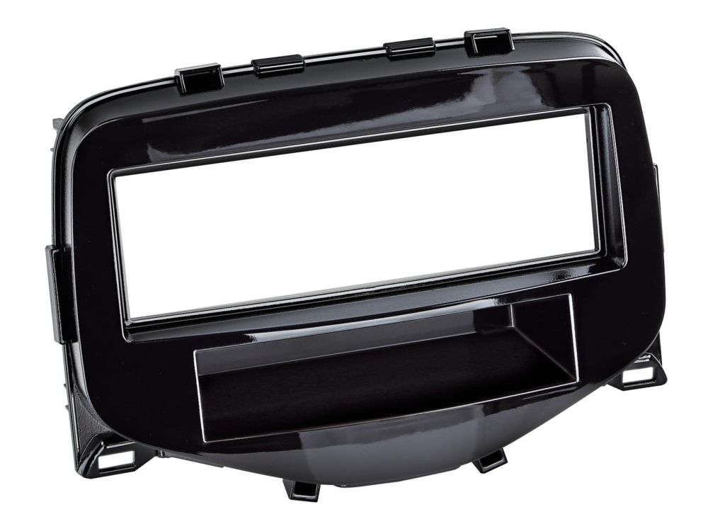Monteringsram 1-DIN i svart plast för Citroën/Peugeot/Toyota.