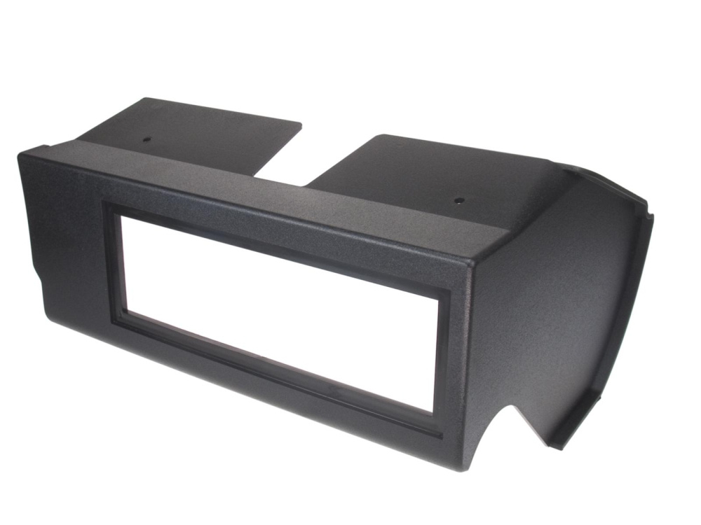Monteringsram 1-DIN för Fiat Panda, svart plastdel för bilstereoinstallation.